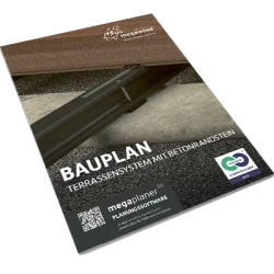 Bauplan Terrasse (A4)mit Betonrandstein